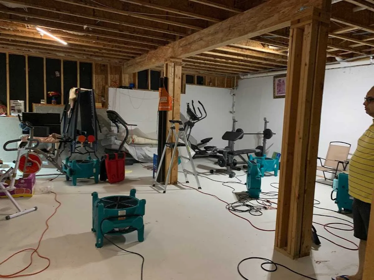 Basement drying equipment setup for Odor Removal & Deodorization in Port Clinton